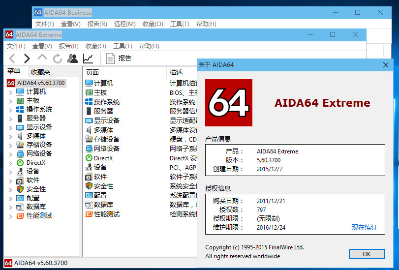 AIDA64 v5.92绿色特别版本